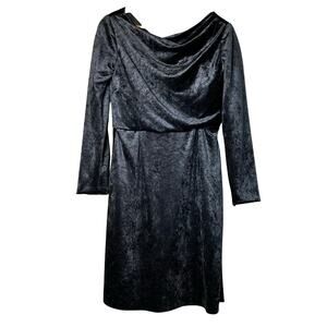 Siri Dress Lincoln Center‎ 5506 Velvet Charcoal Gray Classic Formal Party Size M